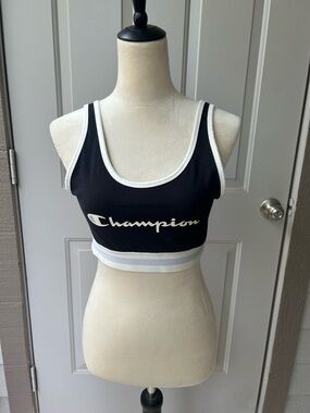 Champion Black Crop Sports Bra